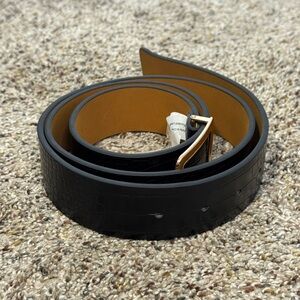 Black Faux Leather Belt XXL